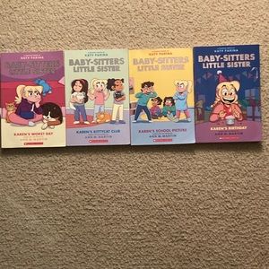 Books 3,4,5,6 of Baby-Sitters Little Sister by Katy Farina - graphic novels.